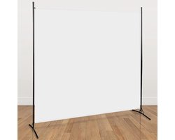 180 x 180 cm, ruimteverdeler, vrijstaande inkijkbescherming, flexibele ruimteverdeler voor binnen (beige)
