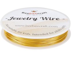 18K Vergulde Messing Draad 20 Gauge - Corrosiebestendig Kralenkoord voor Sieradenmaken