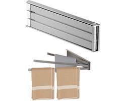 1PC Grijze Handdoekhouder zonder Boren - Ruimtebesparende handdoekhouder voor badkamer, keuken en sauna