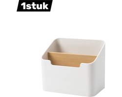 1stuk - Bureau-organizer - met verdelers - voor kantoor en thuis - kunststof - organizer met compartimenten - wit