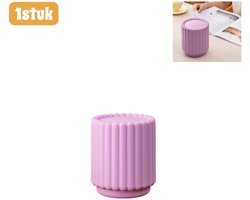 1stuk - Mini-prullenbak - prullenbak - Geschikt voor bureaus en keukens - Push-Top-stijl - Zonnebloemontwerp - Brede opening - Paars
