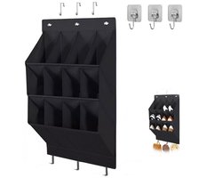 "1Stuk - Schoenenzak Hangend - Schoenen Opberger - Met Haken - Organizer Voor Aan De Deur - Oplossing Voor Rondslingerende Ding - Ruimtebesparend - Voor Schoenen/Woonaccessoires Enz -Zwart "