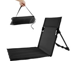 1Stuks(Zwart) opvouwbare kampeerstoel - strandstoel opvouwbaar - campingstoel buiten - draagbare opvouwbare campingstoel met opbergtas, lichtgewicht draagbare strandstoel, strandloungestoel voor vissen, barbecues, picknicken, draagbare strandstoel
