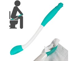 1x Afveeghulp toilet - 38 cm lang Comfortdoekje - Heupdoekjeshulpmiddel - Toilethulpmiddel voor ouderen - Kan toiletpapier of vochtige doekjes aan - hulpmiddel afvegen wc papier billen - Afveeghulp voor mindervaliden, revalidatie, zwangerschap