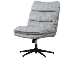 1x Bureaustoel met gekruiste poten - Bureaustoel zonder armleuningen met boucle stof - Stoel met gekruiste poten voor kaptafel - Make-upstoel voor slaapkamer
