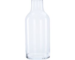1x Glazen fles vaas/vazen 13,5 x 30 cm transparant 3300 ml - Home deco/woondecoratie vazen