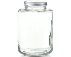1x Glazen voorraadpotten/koekjespotten 7000 ml 20 x 30 cm - Keukenbenodigdheden - Bewaarpotten/voorraadpotten - Snoeppotten - Koekjespotten - Voedsel bewaren/opslaan