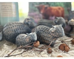 1x Hooglander klein- woondecoratie- stoer sober- landelijk- herfst- kerst