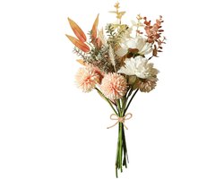 1x Kunstbloemen - Levensecht & Onderhoudsvrij - Multifunctionele Deko voor Binnen & Buiten - Champagnekleur