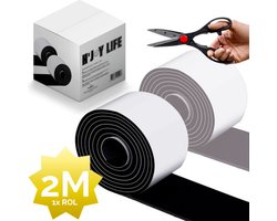 1x N'JOY LIFE Premium Vilt op Rol - Anti Kras Meubelvilt Viltjes - 2 meter x 5 cm - Zelfklevende Stoelpoot Beschermers - Meubelglijders Antikras Vilt voor Stoel - Bank - Tafel - Elektrische Apparatuur