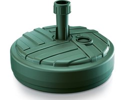 1x Stuks ronde kunststof parasolvoeten groen 10 liter - diameter 39 cm