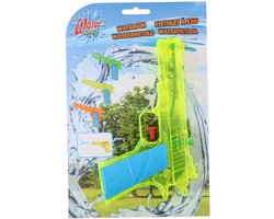 1x Waterpistolen/waterpistool geel klein van 18 cm kinderspeelgoed - waterspeelgoed van kunststof
