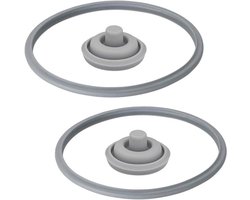 2 afdichtingsrubbers voor Perfect en WMF Perfect Plus + 2 reserveafdichtingen voor ventiel, deksel, express-pan en handgreep, compatibel met WMF, Ø 3 cm, potten van 2,5 l tot 8,5 l (22 cm, 4 stuks)