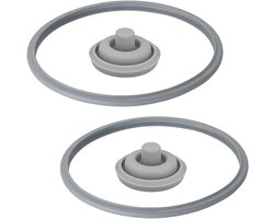 2 afdichtingsrubbers voor Perfect en WMF Perfect Plus + 2 reserveafdichtingen voor ventiel, deksel, express-pan en handgreep, compatibel met WMF, Ø 3 cm, potten van 2,5 l tot 8,5 l (22 cm, 4 stuks)