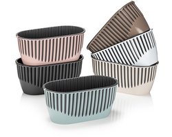 2 balkonbakken Serinova Piano bloembakken roze vensterbank plantenbak 51cm waterafvoer