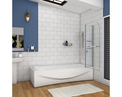 2-delig badwand draaibaar 180° ,120x140cm