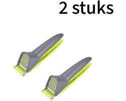 2-delig Set Rvs Knoflookpersen - Snel & zonder geknoei - Essentieel keukengereedschap - Comfortabele handgreep