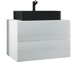 2-delig wastafelmeubel Badkamermeubelset Wastafel Lendas S BL Lade
