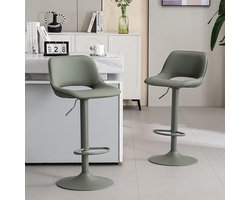 2-delige Barkruk Set – Olijfgroen