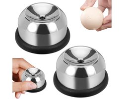 2-delige eierklopset - Keukengereedschap - Eiersnijder - Met perforator - Roestvrij staal - Zwart