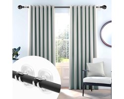 2-delige Gordijnroede Beugels, Boorvrije Gordijnroede Bevestigingen, Zelfklevende Gordijnroede Beugels, Gordijnroede Klembevestigingen, Geschikt Voor Gordijnroedes in Badkamer En Keuken, Transparant