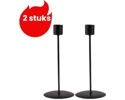 2-delige - Home Kandelaar - Retro Candlelight Dinner Props - Eenvoudige Romantische Tafeldecoraties voor Thuis - Cadeau - Kerstmis - Zwart