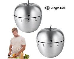 2-delige keukenwekker - Mechanische fruitvormige eitimer - voor sauna's en hardgekookte eieren (fruitvorm)