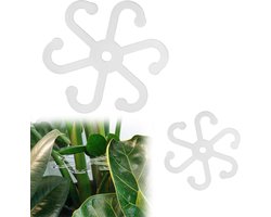2-delige Plant Stem Support set - 2 Maten Acryl Klimplant Steun met Gaten - Herbruikbare Plant Stand Haakjes - Geschikt voor Binnen en Buiten (Transparant)