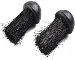 2 Delige set open haard borstels - ronde kop en palm borstel - schoonmaak accessoires voor open haard