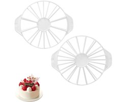 2-Delige Taartverdeler - 10/12/14/16 - Taartmarkeerder - Ronde Taartsnijder - Ronde Taartsnijder En Taartverdeler - Cheesecake Uitsteker - Dubbelzijdige Taartsnijder - Taartverdeler - Bakgereedschap - Geschikt Voor Verjaardagsfeestjes En Bruiloften