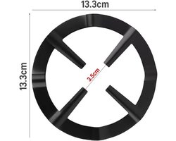 2-delige universele gasfornuisbrander warmteafvoerring, metalen vlamverdeler voor kookplaat, ijzeren lekbeschermer, beschermer voor kookgerei, kookplaat, steun voor Turkse koffiepot - 5,24 inch