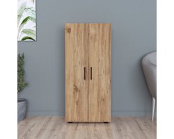 2-deurs kast Åsnes met planken 108x49x32 cm eikenkleurig