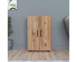 2-deurs kast Åsnes met planken 74x49x32 cm eikenkleurig