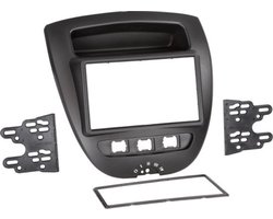 2-DIN Paneel Citroën C1 - Peugeot 107 - Toyota Aygo 2005-2013 Kleur: Zwart