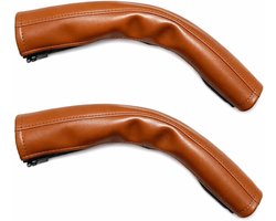 2 handgrepen voor kinderwagen, bruin, gemakkelijk te reinigen - ShopVlot
