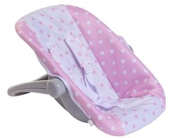 2-in-1 Hangmat en Stoel voor Poppen tot 45 cm - Roze en Wit, Draagbaar en Licht, Meerdere Posities, Geschikt voor Kinderen vanaf 3 Jaar