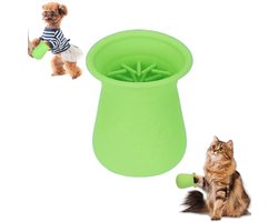 2 In 1 Hondenpoten Reiniger - Poten Schoonmaken Hond - Hondenpoot Reiniger - Paw Cleaner - Potenreiniger - Borstel Hond / Kat - Honden Poot Reiniger - Honden Wasborstel - Hondenverzorging - Kattenborstel - Verzorging Hond - Siliconen - 1 Stuks Groen