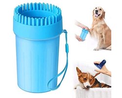 2 In 1 Hondenpoten Reiniger - Poten Schoonmaken Hond - Rubber - Blauw - 11*22.3CM