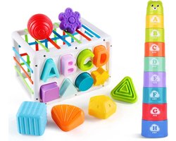 2 in 1 Speelgoed Set - Montessori Speelgoed - Speelgoed - Baby Speelgoed - Baby Speelgoed 6 maanden - Speelgoed 1 Jaar - Kinderspeelgoed - Stapeltoren 2.0