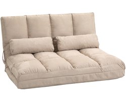 2-in-1 vloerstoel-verstelbare rugleuning-102 x 73 x 60 cm-beige