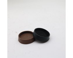 2-inch rubberen meubelbeschermers, 8 stuks, antislip meubelwieltjes, komvormige beschermers voor stoelpoten, geschikt voor bedden, banken, tafels en stoelen (bruin, rond).