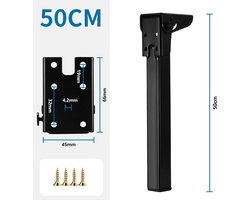 2 inklapbare tafelpoot metalen benen inklapbare steunpoten computerbureau inklapbare benen bedondersteuning poten campingtafel onderstel 50 cm