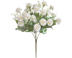 2 kunstbloemen - kunstbloemen - nepbloemen - Premium hortensia replica - Witte kunstbloemen - Decoratief kunstboeket voor binnen - Premium kunstbloemenset - Vaas niet inbegrepen