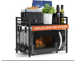 (2-laags) | Magnetron Rek Magnetronkast | Voorraadrek Bakkersrek in hoogte en lengte verstelbare plank