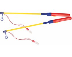 2 lampionstokjes met lichtje - Sint Maarten lampion stokjes