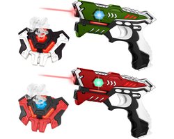 2 laserpistolen + 2 lasergame waterdamp vesten - KidsTag laserguns voor kinderen vanaf 6 jaar
