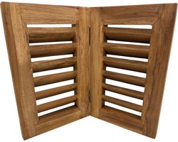 2 luik louvre shutters bruin 40 x 50,5 cm | 388333 | Home Sweet Home | Stoer & Sober Woonstijl