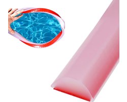 2 meter waterkerende strip - spatwaterdichte strip, zelfklevend, T-vormige inloopdouche, vloerwaterkering, siliconen douchedrempel voor frameloze douchedeur, waterstopstrip voor nat- en droogscheiding (doorschijnend)