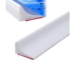 2 meter(wit) Douche dorpels - Anti water strip - Opvouwbare douchewaterdam, douchedrempel waterstopbarrière en retentiesysteem en houdt water binnen de drempel, droge en natte scheiding