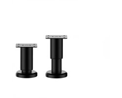 2 Meubelpoten - In hoogte verstelbaar - 8-12 cm - In hoogte verstelbare metalen poten - Met schroeven - Meubelpoten - In hoogte verstelbaar - Bedpoten - Steunpoten - Geschikt voor slaapbanken - Kasten -8*6cm-Zwart